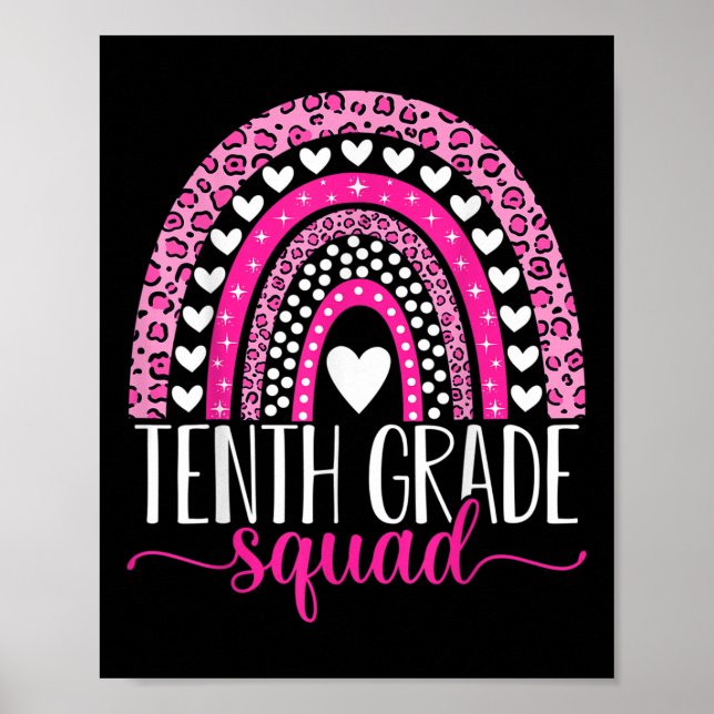 Poster Tenth Grade Squad Team 10th Grade Teacher Back To  (Devant)