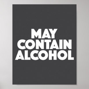 Poster Tenue de fête amusante pouvant contenir de l'alcoo