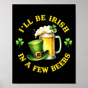 Poster Tenue de la Saint-Patrick Irlandais en quelques bi