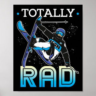 Poster Tenue de ski Skieur nordique Ski Totalement Rad 
