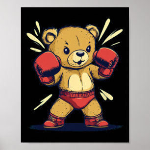 Poster Tenue D'Ours Sport Pour Et Gants De Boxe Amateurs