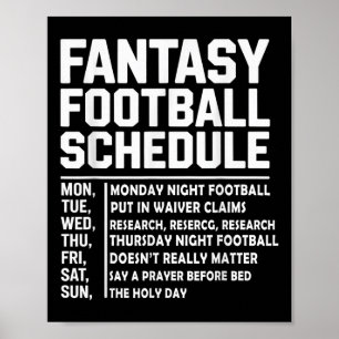 Poster Tenue drôle de joueur de football fantastique - Fa