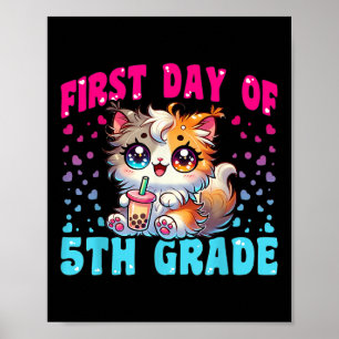 Poster Tenues de chat pour filles de 5e année 1er jour de