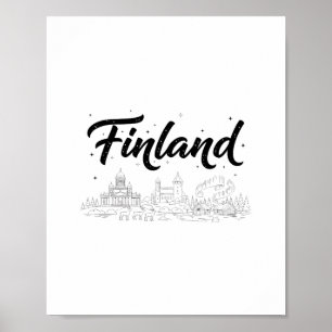 Poster Tenues de voyage pour vacances en Finlande 