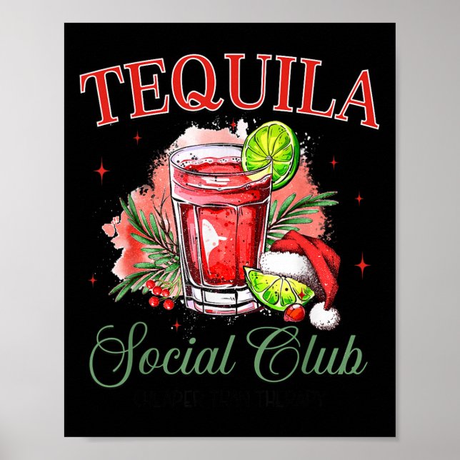 Poster Tequila Social Club Tequila Tail Club Drinking Chr (Devant)