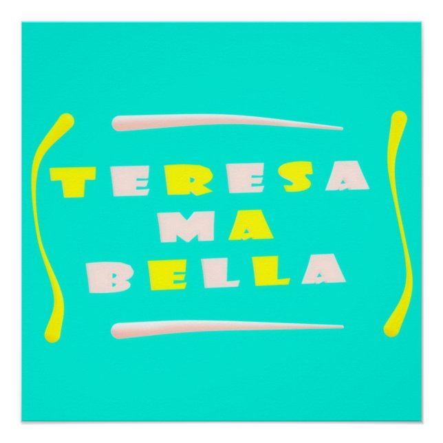 Poster Teresa Bella a fait des couleurs mixtes (Devant)