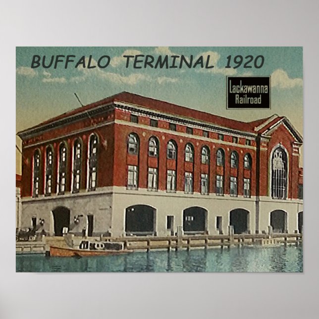 Poster Terminal de bisons du rail DL+W 1920 (Devant)