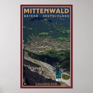 Poster Terminus de Mittenwald - de Karwendelbahn