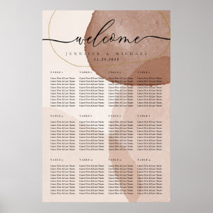 Poster Terracotta Boho Beach Mariage bienvenue