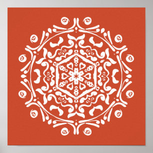 Poster Terracotta Mandala