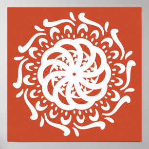 Poster Terracotta Mandala