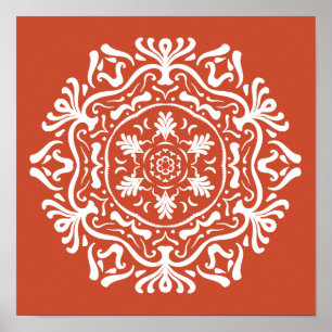 Poster Terracotta Mandala