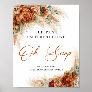 Poster Terracotta pampas Aidez-nous à capturer l'amour oh
