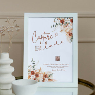 Poster Terracotta Script Moderne Capturer Le Mariage Amou