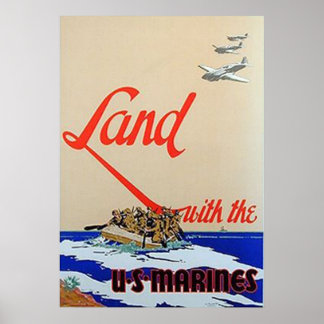 Poster Terrain Avec Les Marines Américaines