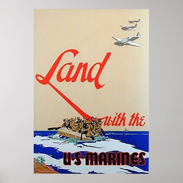 Poster Terrain Avec Les Marines Américaines (Devant)