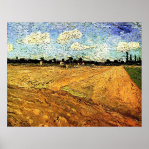 Poster Terrain coulé (les Furrows) par Vincent van Gogh