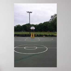 Poster terrain de basket-ball
