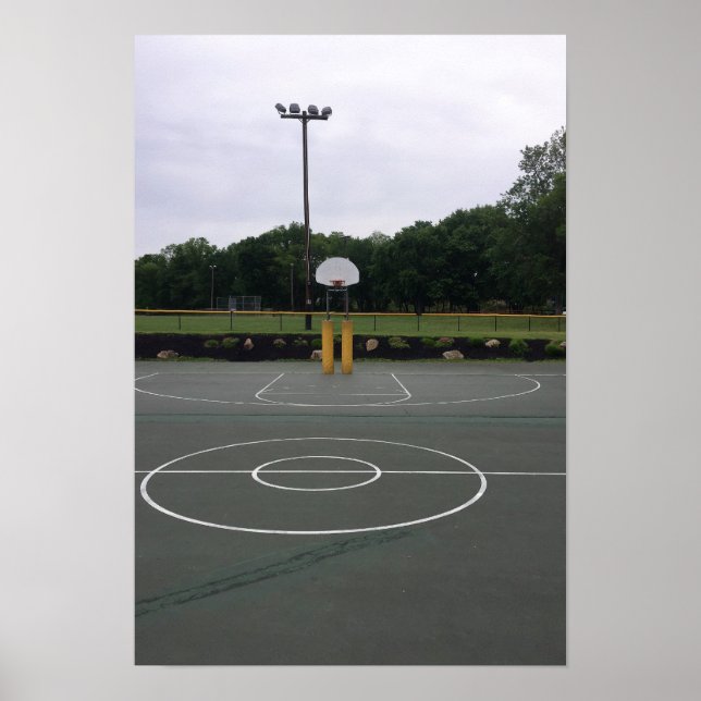 Poster terrain de basket-ball (Devant)
