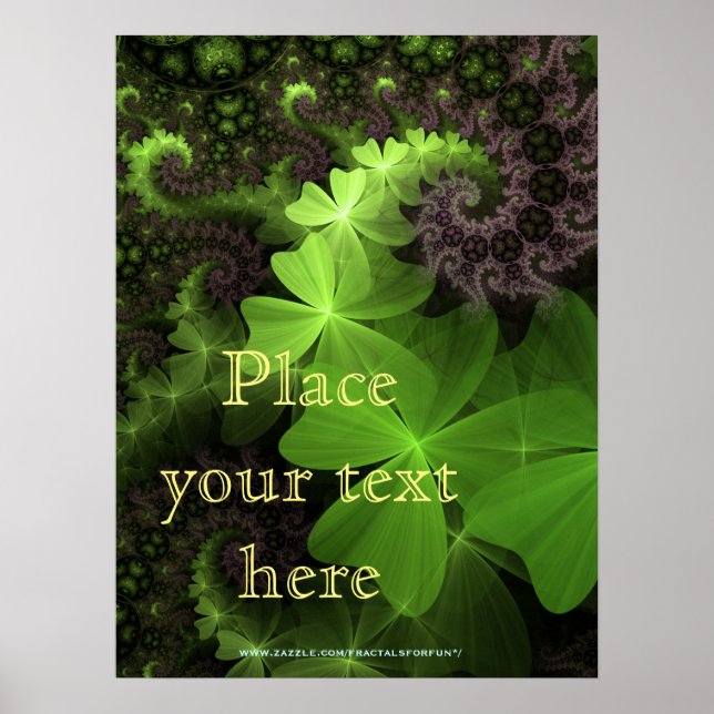 Poster Terrain Shamrock de Saint-Patrick (Devant)