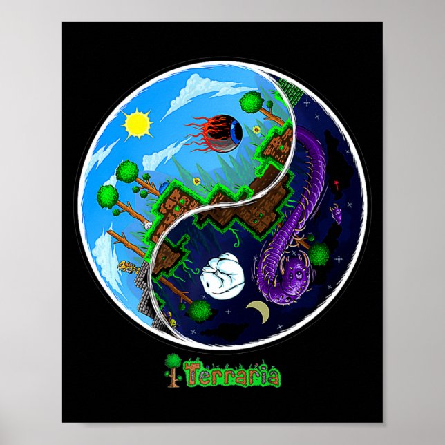 Poster Terraria Night And Day T Shirt  (Devant)