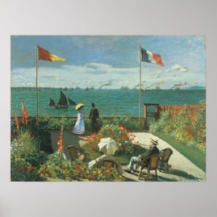 Poster Terrasse au bord de la mer de Claude Monet