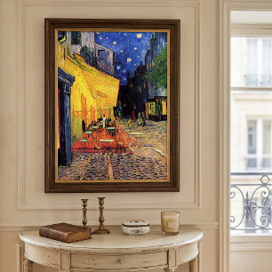 Poster Terrasse de café la nuit par Vincent van Gogh