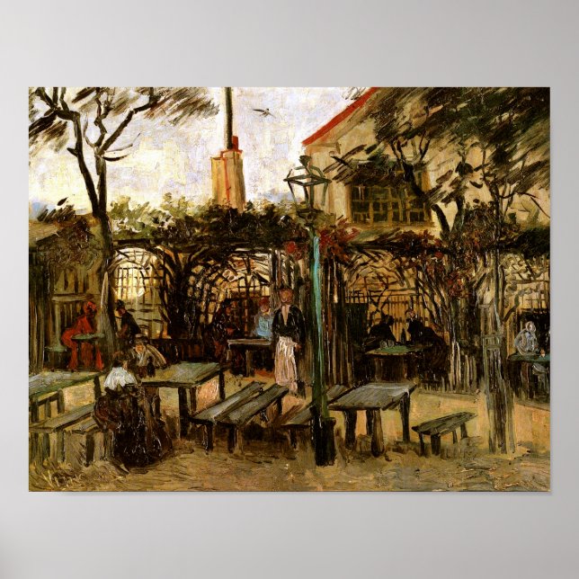 Poster Terrasse du Café Montmartre (F238)Van Gogh Art (Devant)