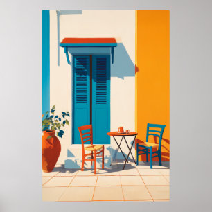 Poster Terrasse méditerranéenne Bliss
