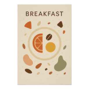 Poster Terrazzo Chic: BREAKFAST