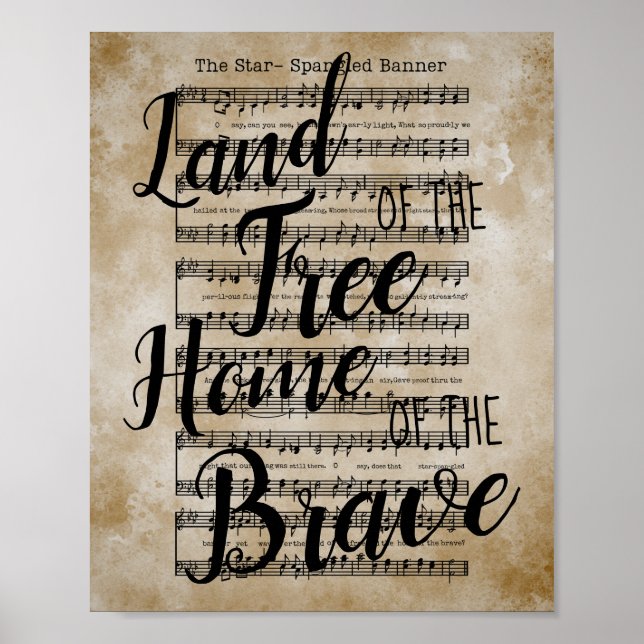 Poster Terre de l'affiche libre de la bannière étoilée (Devant)