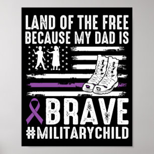 Poster Terre de l'enfant de militaire courageux fier parc