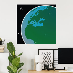 Poster Terre de l'espace