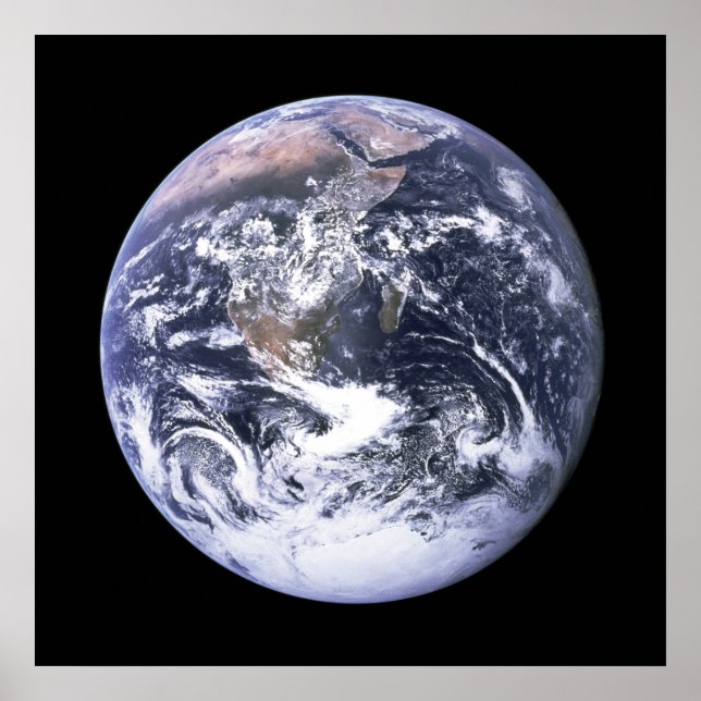 Poster Terre depuis Apollo 17 (Devant)