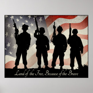 Poster Terre des Libres à cause des Braves 24 x 18