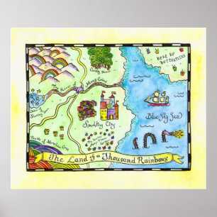 Poster Terre des mille arcs-en-ciel