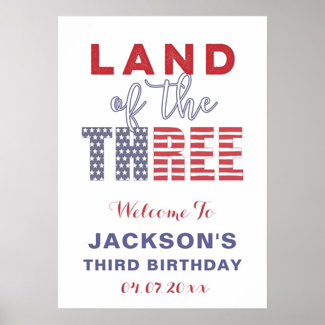 Poster Terre Des Trois Etats-Unis 3ème anniversaire de fê (Devant)