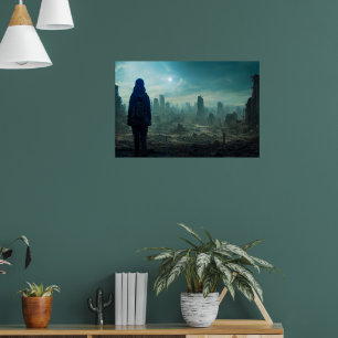 Poster Terre dystopique future civilisation perdue apocal