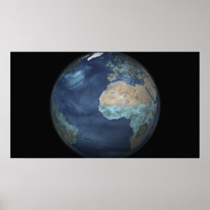 Poster Terre entière montrant l'évaporation
