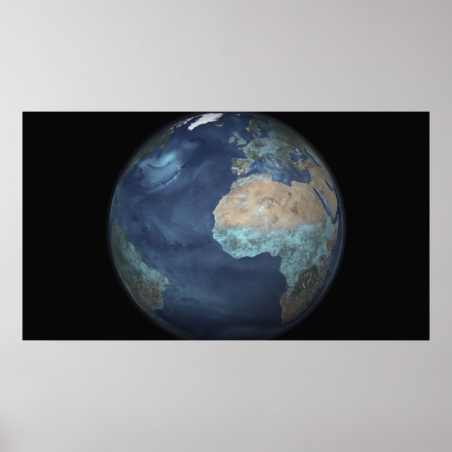 Poster Terre entière montrant l'évaporation (Devant)