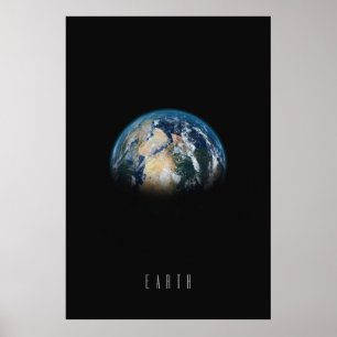 Poster Terre - Le Marbre Bleu et notre planète habitée