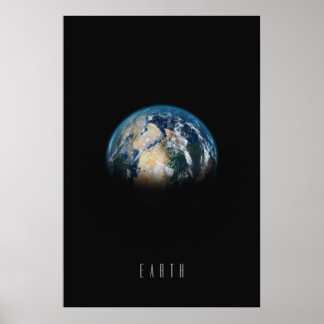 Poster Terre - Le Marbre Bleu et notre planète habitée