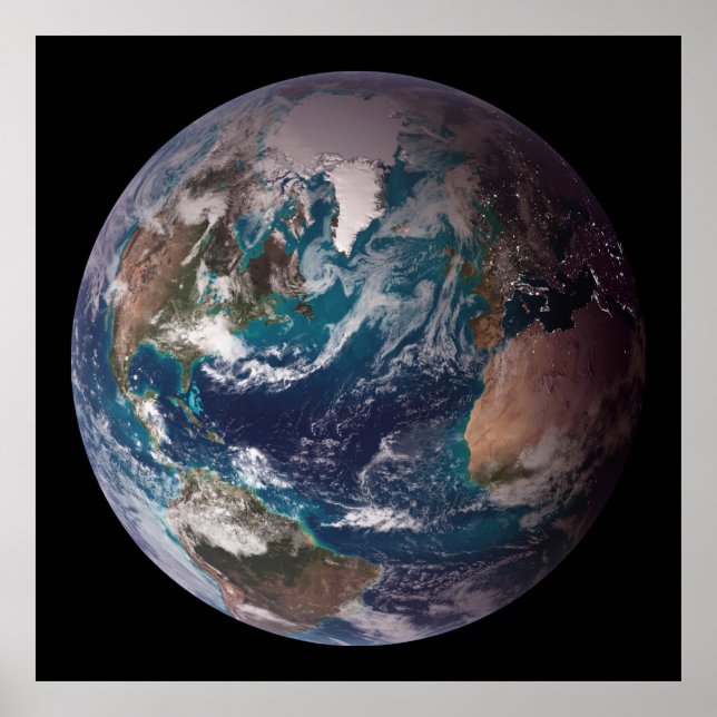 Poster Terre : L'hémisphère occidental (Devant)