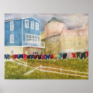 POSTER TERRE-NEUVE CANADA - AQUARELLE