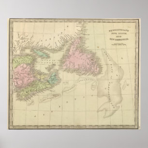Poster Terre-Neuve, Nouvelle-Écosse et Nouveau-Brunswick