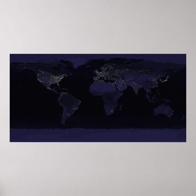 Poster Terre par nuit (Devant)