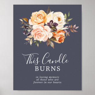 Poster Terre rustique Panneau commémoratif Purple Candl