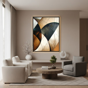 Poster Terre Texturée Géométrique Abstraite Moderne