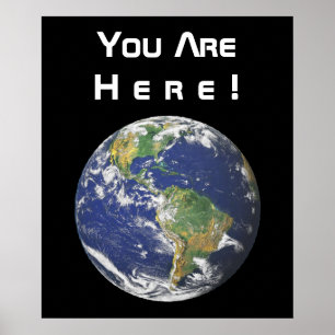 Poster Terre - Vous Êtes Ici !
