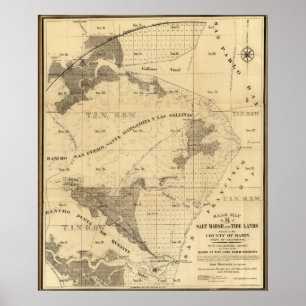 Poster Terres de marais et de marée de sel